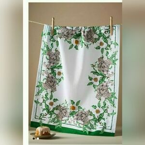 NWT Anthropologie Lou Rota Elephant Dishtowel Dish Tea Towel 28x21”